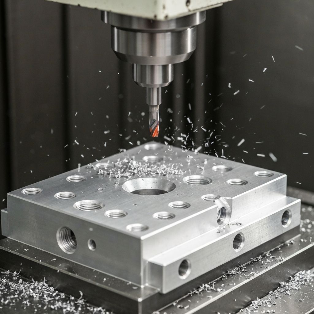 CNC machining of bespoke CMM fixture plates manufactured in-house at ARC Metrology
