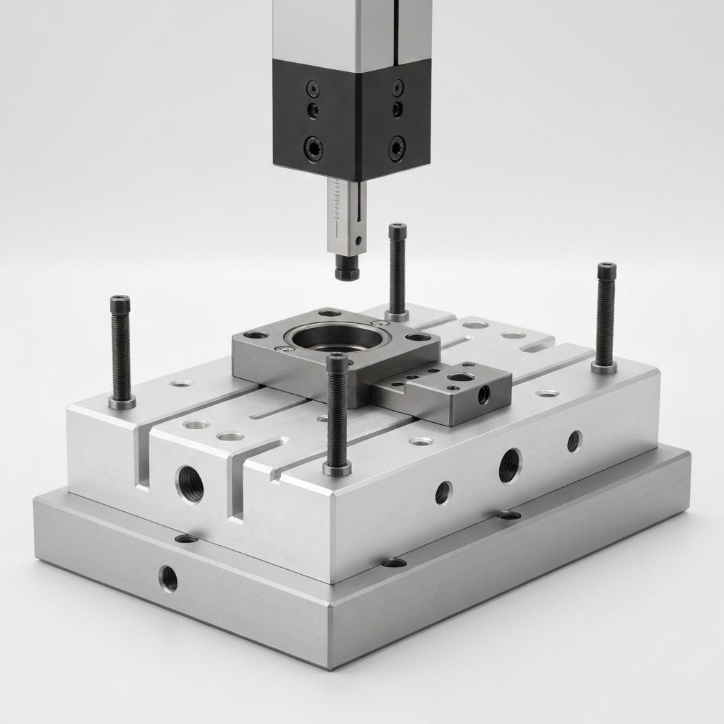 Custom CMM inspection fixture designed and manufactured in-house by ARC Metrology